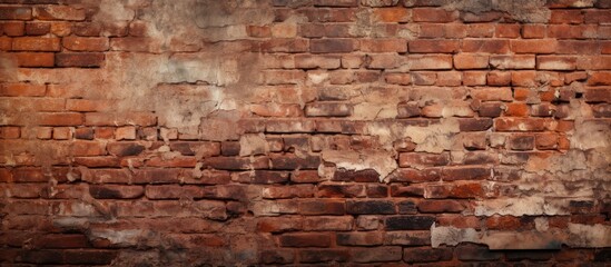 Vibrant Brick Wall Splattered with Bold Red and White Paint Grunge Background