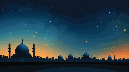 Ramadan Kareem is a beautiful postcard. Arabic background - obrazy, fototapety, plakaty