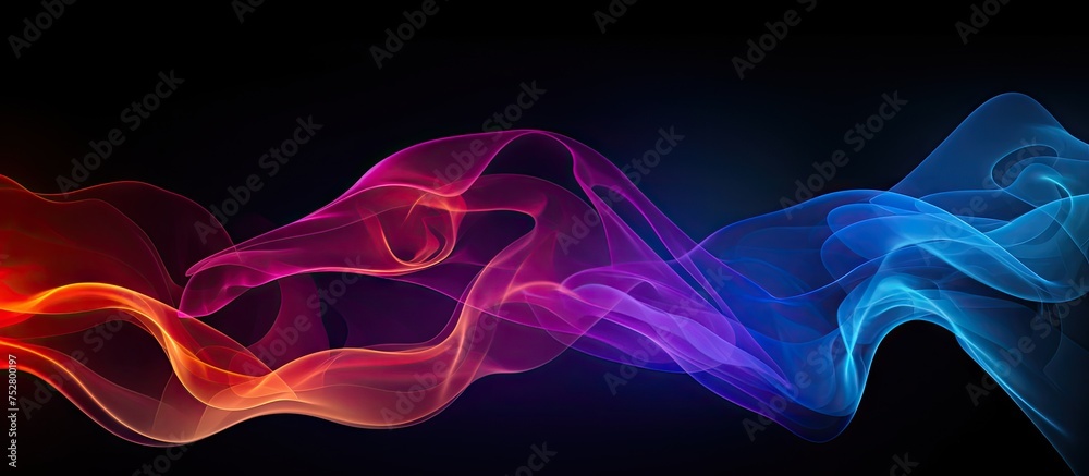 Sticker Vibrant Abstract Smoke Swirls Creating a Mystical and Enigmatic Background