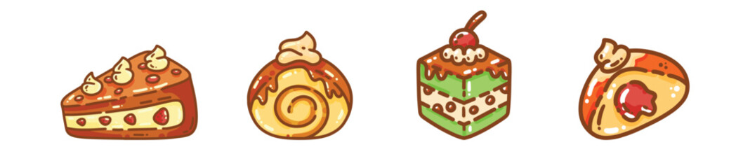 Illustration of cake and bread