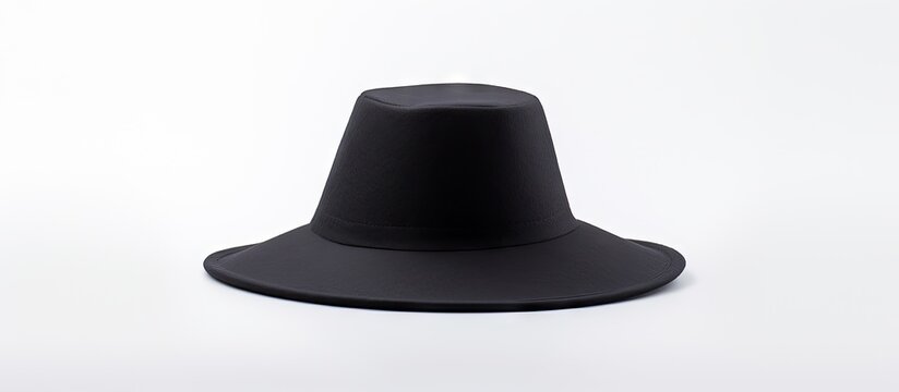 Stylish Black Hat Isolated on Clean White Background for Fashion Design Concepts