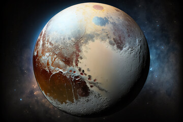 The planet Pluto in outer space, astrology. 