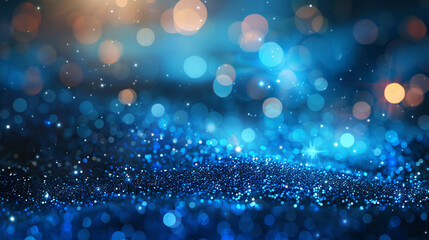 Abstract bright glitter blue background out of focus.3