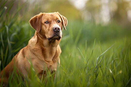 Golden Retriever in the Field A Catchy and Optimized Title for Adobe Stock Generative AI