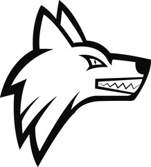 wolf logo design, wolf mascot logo, Tribal Wolf Tattoo,wolf head illustration vector drawing, Brave wolf head mascot Logo design. Vector Template Illustration Design. Mascot Brave wolfy Logo design