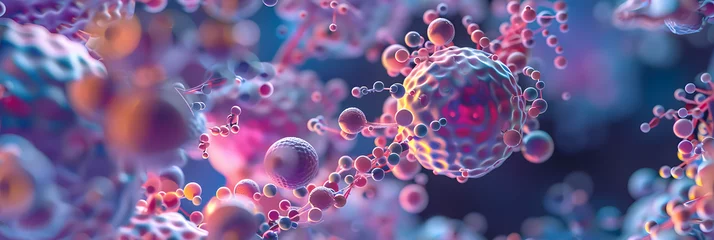 Fotobehang micro cell foam at molecular nano view © john