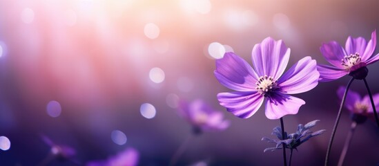 Vibrant Purple Flowers in Full Bloom Set as Colorful Background Wallpapers