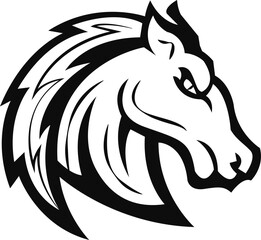 horse Logo design, horse sport logo vector , horse head illustration vector drawing, Mascot Brave horse Logo design any kind of graphic work, using the concept of a horse's head, Esport game logo icon