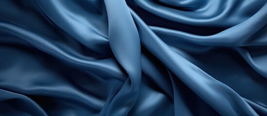 Obraz premium Ethereal Blue Silk Fabric Background with Flowing Texture and Vibrant Color Palette