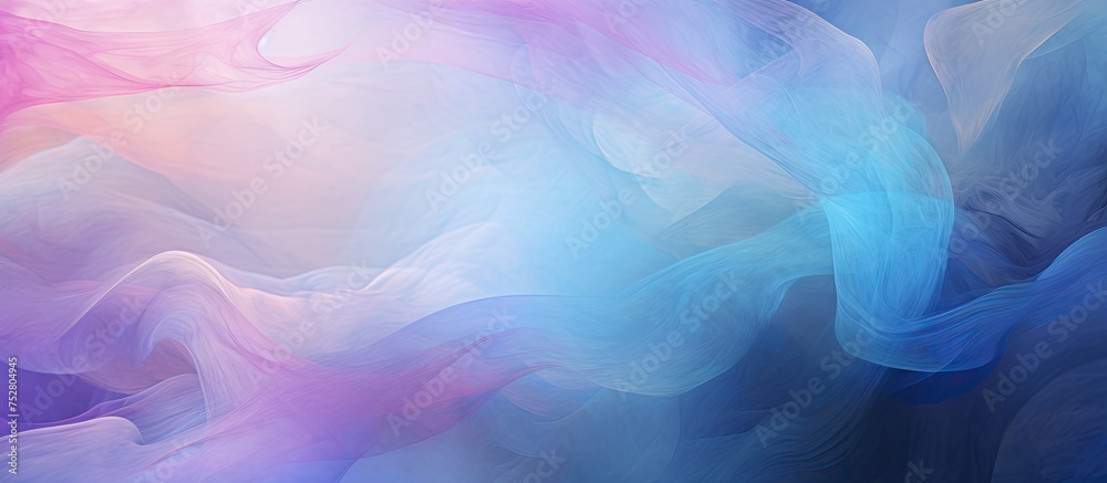 Canvas Prints Vivid Blue and Pink Abstract Background with Dynamic Swirling Patterns and Ethereal Design Elements