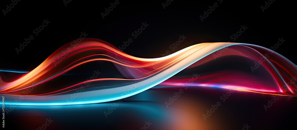 Poster vibrant abstract background bursting with colorful lines and dynamic shapes