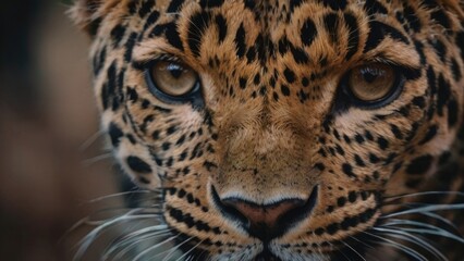 Fototapeta na wymiar Close-up leopard face