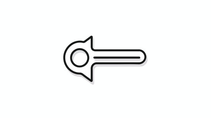 Spanner wrench line icon outline vector sign linear