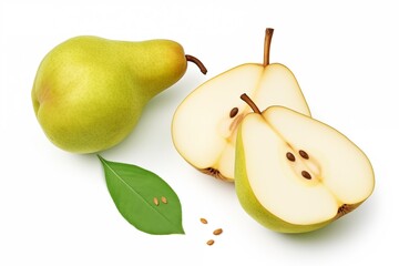 Pears on a White Background