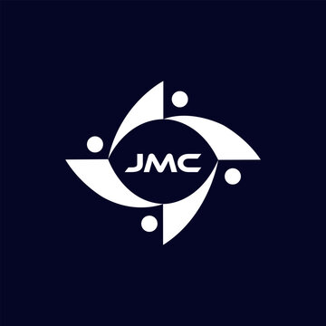 JMC logo. J M C design. White JM letter. JMC, J M letter logo design. Initial letter JMC linked circle uppercase monogram logo. J M C letter logo vector design.