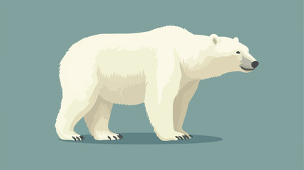 White bear flat vector