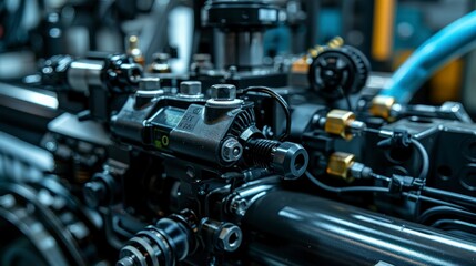 The powerful engine hummed as the piston moved smoothly up and down within the cylinder, lubricated by oil, while the gear shifted seamlessly, showcasing the car's flawless working condition.