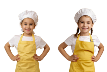 Little girl with chef outfit