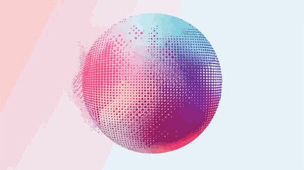 abstract sphere with halftones Flat vector - obrazy, fototapety, plakaty