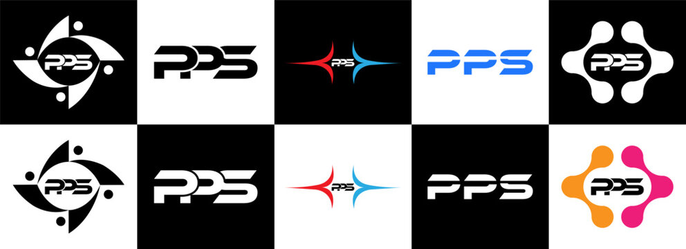 PPS set ,PPS logo. P P S design. White PPS letter. PPS, P P S letter logo design. Initial letter PPS letter logo set, linked circle uppercase monogram logo. P P S letter logo vector design.