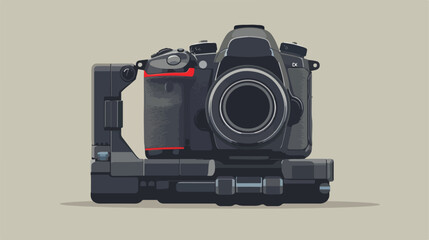 Battery grip for dslr cameras.Flat icon.Vector Flat vector