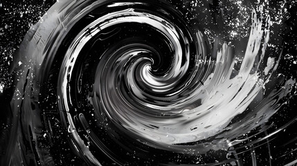 グランジ風なモノトーンの渦のイメージ