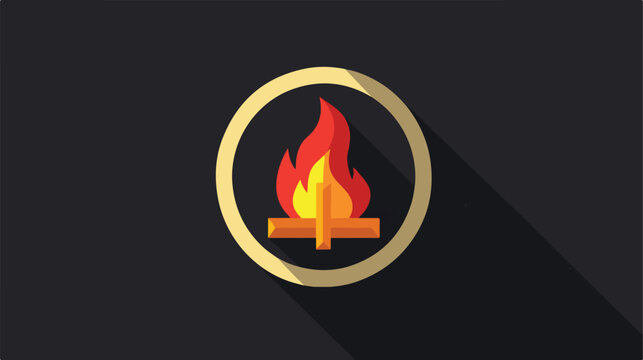 Campfire. Icon for web and mobile application. Vector