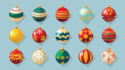 Christmas ball icon design vector Flat vector