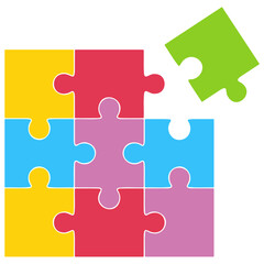 Obraz premium Colorful Puzzle Element