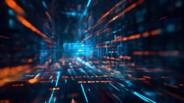 Holographic projections of global cybersecurity statistics including the number of daily attacks and the staggering cost of cybercrime serving as a constant reminder of the