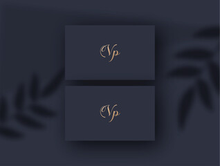 Vp logo design vector image