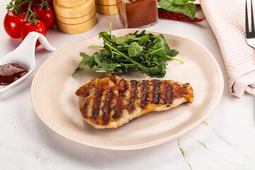 Delicous grilled pork meat steak
