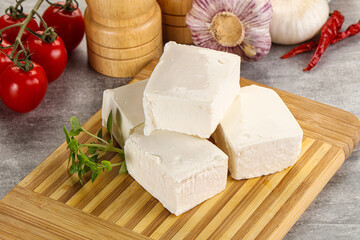 Greek traditional organic feta cheese