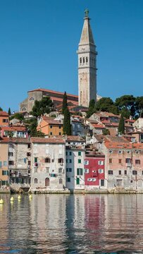rovinj on the adriatic coast, Croatia in vertical
