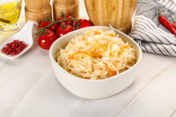 Homemade fermented cabbage Sauerkraut