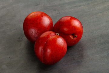Ripe sweet juicy red plum