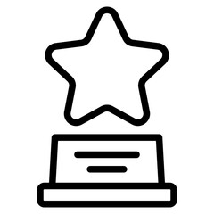 Obraz premium Trophy, winning cup with star 