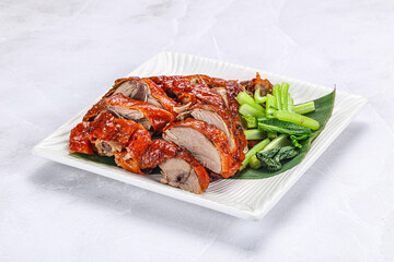Asian cuisine - roasted duck with skin
