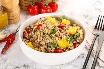Dietary vegetarian quinoa with vegetables