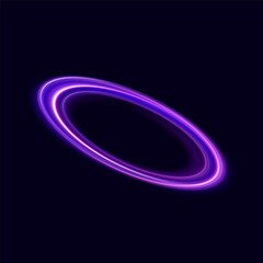 High speed effect motion blur night lights blue and red. Futuristic neon light line trails. bright sparkling background. Purple glowing wave swirl, impulse cable lines. Long time exposure. Vector