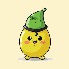 Cute Happy Pear vector illustration