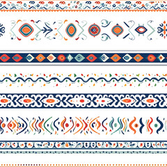 Decorative border pattern , flat style.