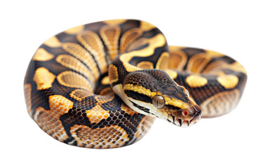 Ball Python Morphs and Patterns On Transparent Background.