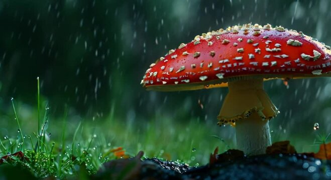 mushroom in the rain forest