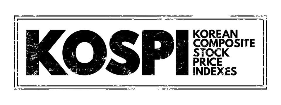 KOSPI - Korean Composite Stock Price Indexes text stamp, business concept background