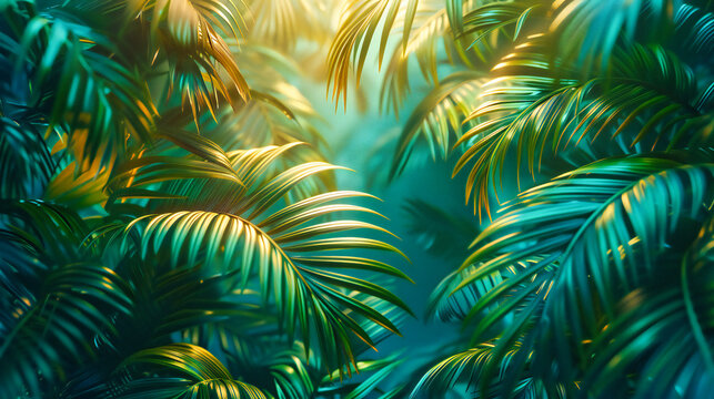 Sunlit Palms, A Tropical Whisper, Embracing the Warmth and Color of Summer Days