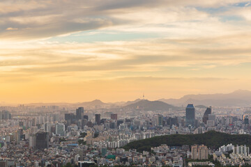 Fototapeta na wymiar 서울 전경 풍경
