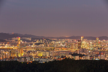 Naklejka premium 서울 전경 풍경