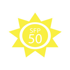 UV protection vector icon on white
