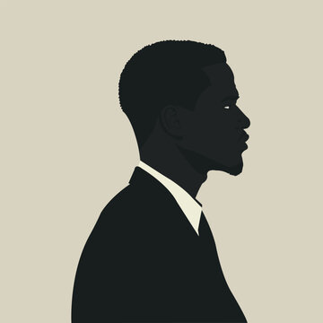 Black man silhouette vector illustration